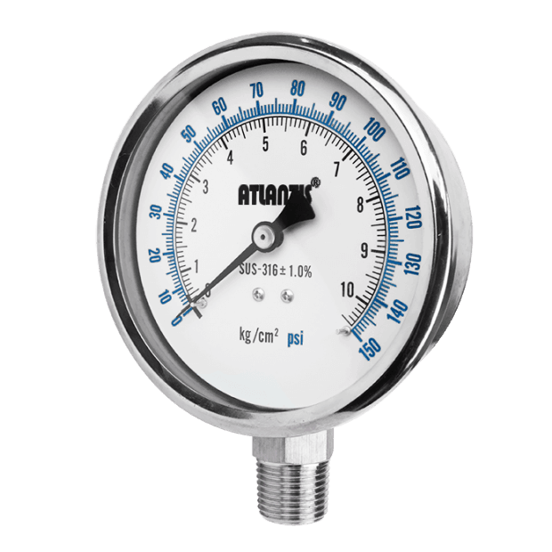 Manómetro totalmente de acero inoxidable SUS