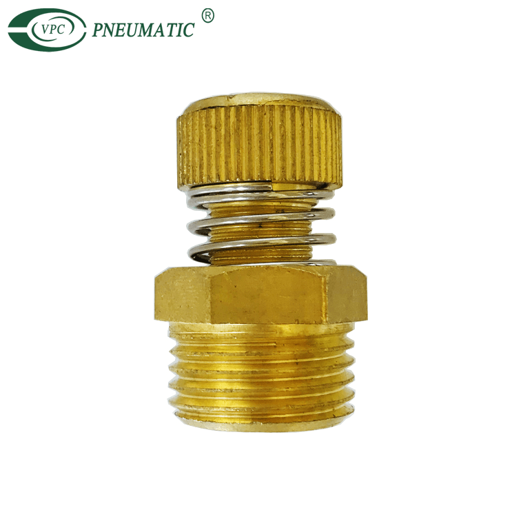 Silenciador de bronce regulable con resorte 1/8"
